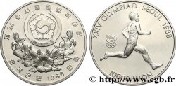 SOUTH KOREA  10000 Won Proof XXIV olympiade Séoul 1988 marathon 1986 