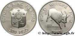 PHILIPPINES 200 Piso Proof Tamarau 1987  MS 