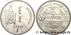 MONGOLIA 500 Tugrik coupe du Monde de football France 1998 1997  MS 