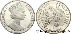GIBILTERRA 1 Crown Proof Coupe du Monde de football - Italie 1990 1990 