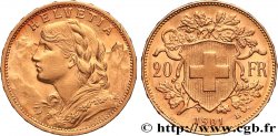 GOLD, PALLADIUM & PLATINUM INVESTMENT 20 Francs  Vreneli  1901 Berne