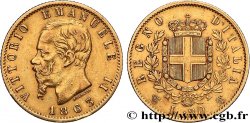 GOLD, PALLADIUM & PLATINUM INVESTMENT 20 Lire Victor Emmanuel II 1863 Turin