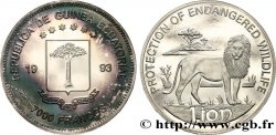 GUINÉE ÉQUATORIALE 7000 Francos Proof Lion 1993  SPL 