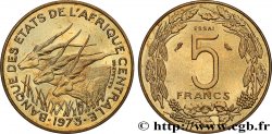 CENTRAL AFRICAN STATES Essai de 5 Francs antilopes 1973 Paris