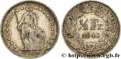 SWITZERLAND 1/2 Franc Helvetia 1940 Berne - B