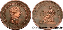 REINO UNIDO (TOKENS) 1 Penny buste de Georges III lauré 1812 
