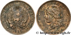 ARGENTINA 2 Centavos “Liberté” 1888  AU 