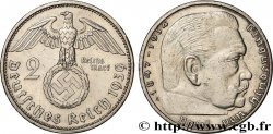ALLEMAGNE 2 Reichsmark Maréchal Paul von Hindenburg 1939 Berlin