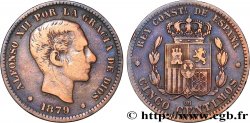 SPAIN 5 Centimos Alphonse XII 1879 Oeschger Mesdach & CO