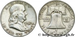 UNITED STATES OF AMERICA 1/2 Dollar Benjamin Franklin 1958 Denver