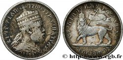ETHIOPIA 1/8 Birr Menelik II EE1887                     1895 Paris