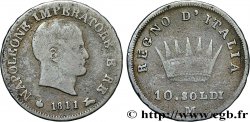 ITALY - KINGDOM OF ITALY - NAPOLEON I 10 Soldi Napoléon Empereur et Roi d’Italie 1811 Milan - M