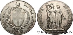 ITALY - RÉPUBLIQUE LIGURE 8 Lires 1798 Gênes VF/XF 