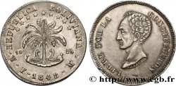 BOLIVIA - REPUBLIC 8 Soles Simon Bolivar 1848 Potosi AU 