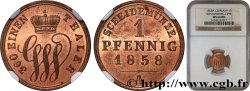 ALEMANIA - SCHAUMBURG-LIPPE 1 Pfennig Georg Wilhelm 1858 