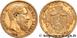 INVESTMENT GOLD 20 Francs Léopold II 1871 Bruxelles