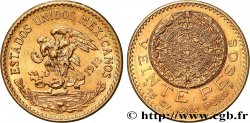 INVESTMENT GOLD 20 Pesos “Pierre du Soleil” (calendrier aztèque) 1918 Mexico