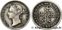 HONG KONG 5 Cents Victoria 1891 