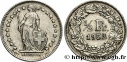 SWITZERLAND 1/2 Franc Helvetia 1952 Berne