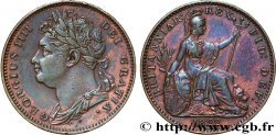 REINO UNIDO 1 Farthing Georges IV tête laurée 1822  MBC+ 