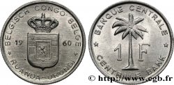 BELGIAN CONGO 1 Franc Banque Centrale Congo Belge-Ruanda-Urundi 1960 