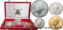 MONACO - PRINCIPAUTÉ DE MONACO - RAINIER III Coffret de 4 pièces commémorant le 25e anniversaire de règne de Rainier III 1974 Paris