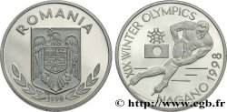 ROMANIA Piéfort 100 Lei Proof Jeux Olympiques d’hiver de Nagano - Patinage de Vitesse 1998 