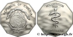 LIBERIA 10 Dollars Proof Millenium Serment d’Hippocrate 2000 