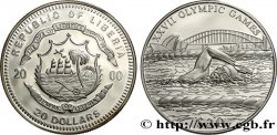 LIBERIA 20 Dollars Proof XXVIIe Jeux Olympiques, natation 2000 