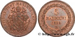 VATICAN AND PAPAL STATES 5 Baiocchi frappé au nom de Pie IX an IV 1850 Rome