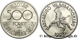 HONGRIE 500 Forint Proof Coupe du Monde de football en Italie 1990 1989 Budapest