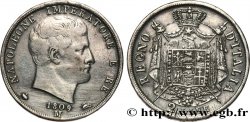 ITALY - KINGDOM OF ITALY - NAPOLEON I 2 Lire 1809 Milan XF 