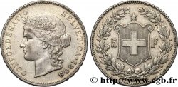 SVIZZERA  5 Francs Helvetia 1908 Berne