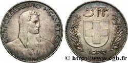 SUIZA 5 Francs Berger 1922 Berne