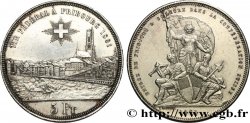 SUISSE 5 Francs, monnaie de Tir, Fribourg 1881 