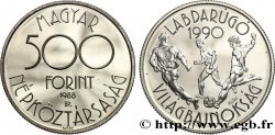 HUNGARY 500 Forint Proof Coupe du Monde de football en Italie 1990 1988 Budapest