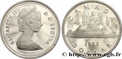 CANADA 1 Dollar Proof Elisabeth II / indiens et canoe 1983 