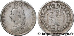 UNITED KINGDOM 1/2 Crown Victoria buste du jubilé 1890 