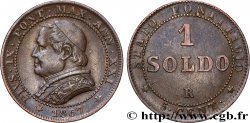 VATICAN ET ÉTATS PONTIFICAUX 1 Soldo an XXI buste large 1867 Rome