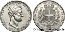 ITALY - KINGDOM OF SARDINIA - CHARLES-ALBERT 5 Lire 1837 Gênes