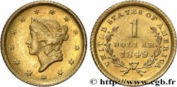 UNITED STATES OF AMERICA 1 Dollar Or  Liberty head , 1er type 1849 Philadelphie