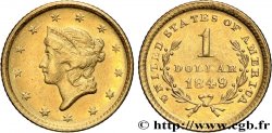 ÉTATS-UNIS D AMÉRIQUE 1 Dollar Or  Liberty head , 1er type 1849 Philadelphie