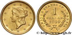 VEREINIGTE STAATEN VON AMERIKA 1 Dollar Or  Liberty head , 1er type 1849 Philadelphie