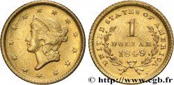 ÉTATS-UNIS D AMÉRIQUE 1 Dollar Or  Liberty head , 1er type 1849 Philadelphie