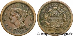 UNITED STATES OF AMERICA 1 Cent Liberté “Braided Hair” 1849 Philadelphie