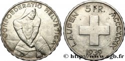 SCHWEIZ 5 Francs 600e anniversaire de la bataille de Laupen 1939 Berne