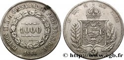 BRASIL 1000 Reis Empereur Pierre II 1866 