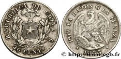 CHILI 20 Centavos 1877 Santiago
