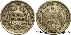 CHILI 1/2 Decimo condor 1887 Santiago - S°