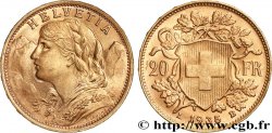OR D INVESTISSEMENT 20 Francs or  Vreneli   1935 Berne